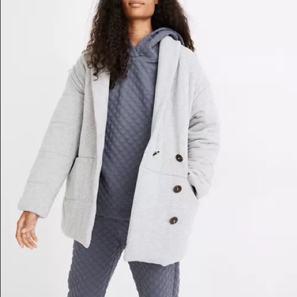 Madewell Sweatshirt Puffer Coat
